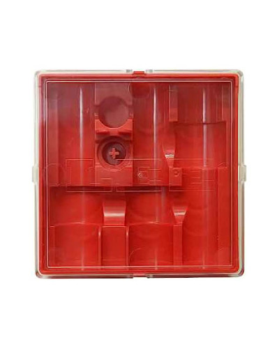 Lee FLAT 3 DIE BOX (RED) - Коробочка для хранения на 3 матрици с шелхолдером