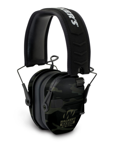 Walker's Razor Slim earmuffs Black CAMO - Активные стрелковые наушники