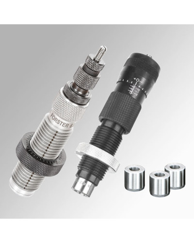 Forster Full Length Bushing Ultra Die Set (223 6.5 Creed, PRC, 308, 338 LM) - В наборе: бушинговая фул-сайз матрица + 3 бушинга + микрометрическое кольцо для настройки, посадочная ультра-микрометрическая, коробка для матриц Делюкс. Forster Bushing Full Le