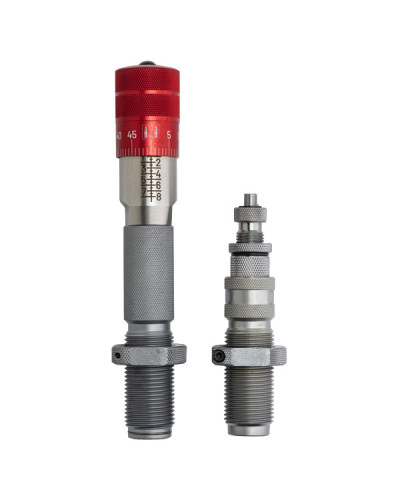 Hornady PREMIUM Match Grade Bushing Die Set 338 Lapua Mag - Матчевий набор матриц (бушинговая фул-сайз и посадочная с центровкой и микрометром (новая модель 2026г, красного цвета)