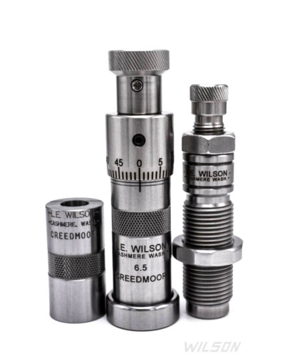 Wilson Die Kit to include Plastic Case w/SSBS-BFLD-CG - Матрици для релоадинга (фул-сайз бушинговая, нажимная посадочная, компаратор)