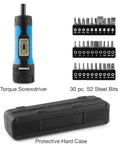 Neiko Drive Torque Wrench Screwdriver Set | 30 Bits - Механическая Динамометрическая отвертка ключ c 30 битами