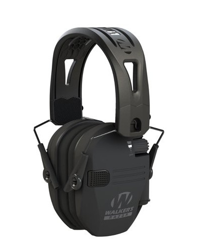 Walker's Razor Slim earmuffs Black Tacti-Grip - Активные стрелковые наушники