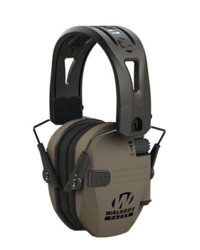 Walker's Razor Slim earmuffs Dark Earth Tacti-Grip - Активные стрелковые наушники